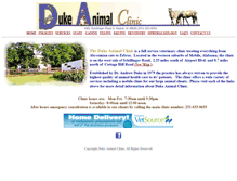 Tablet Screenshot of dukeanimalclinic.com